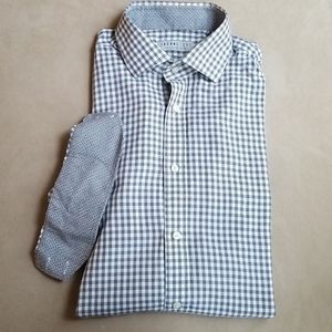 Jack Stone by Thomas Dean Large Gray Plaid Shirt